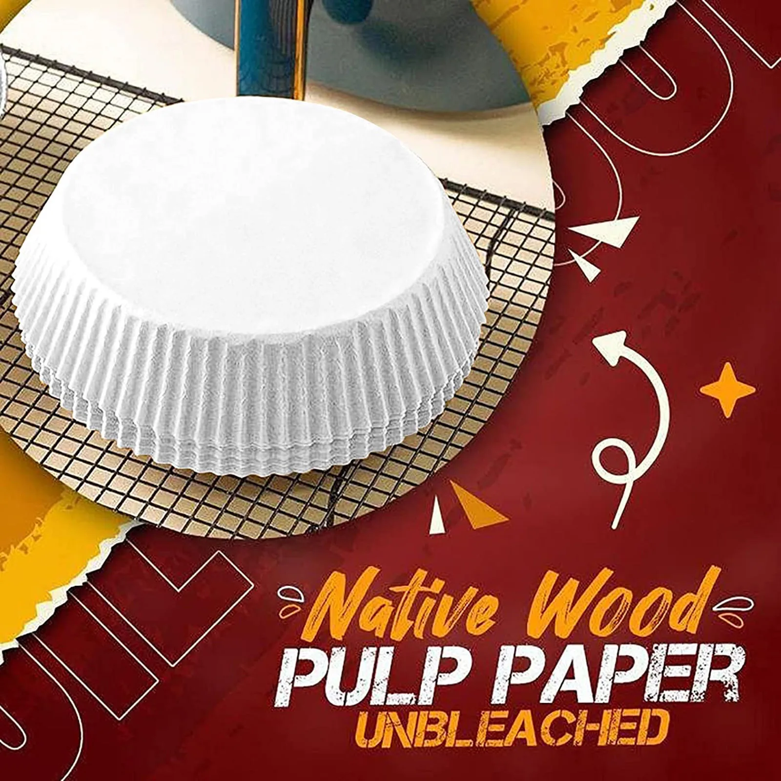 

100/150pcs 16cm Air Fryer Disposable Paper Liner Mat Wood Pulp Steamer Round Paper Baking Mats & Liners Dropshipping