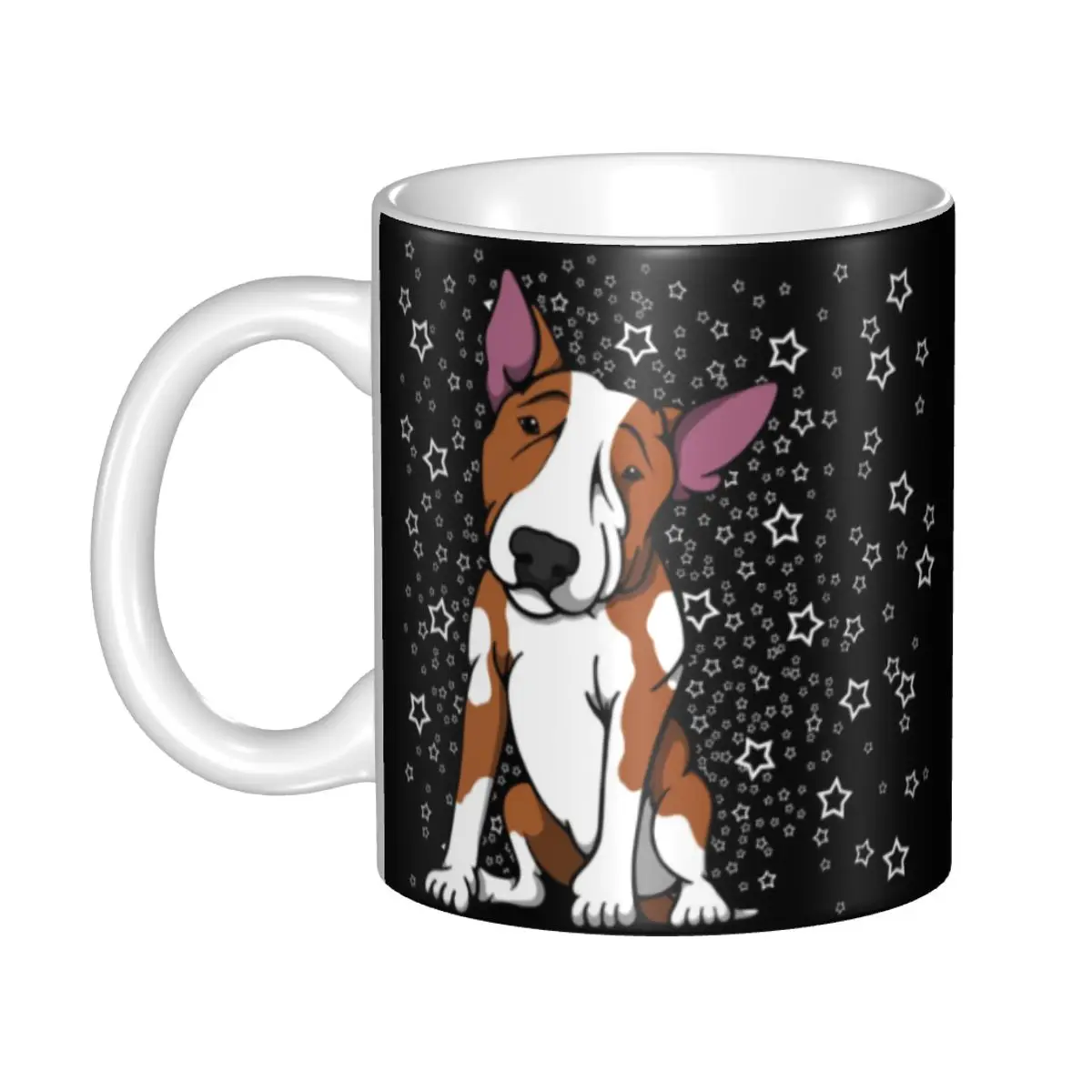 

Customized Starry English Bull Terrier Coffee Mugs DIY Dog Animal Ceramic Tea Milk Cup Outdoor Work Camping Cups