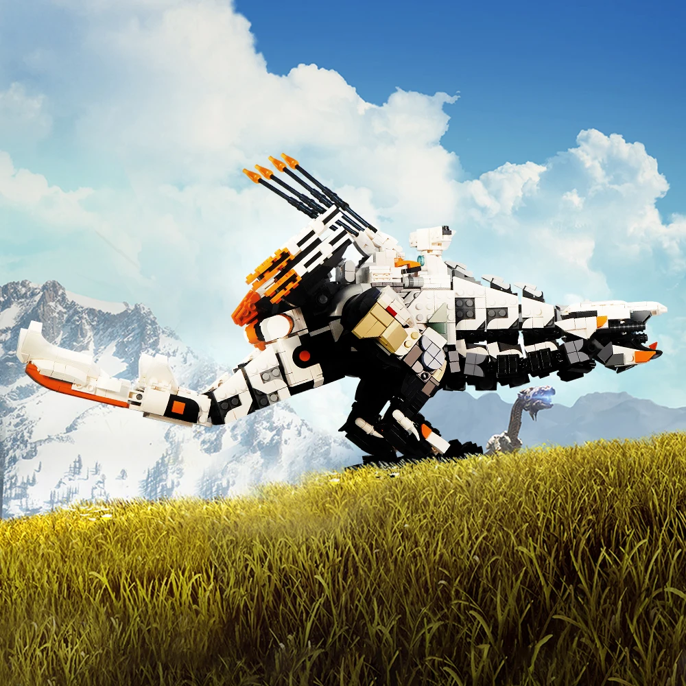 

Gobricks Super Horizon Dawn Thunder Tooth Building Blocks Mechanical Monster movie Series Mecha Beast Tooth for Children gifts