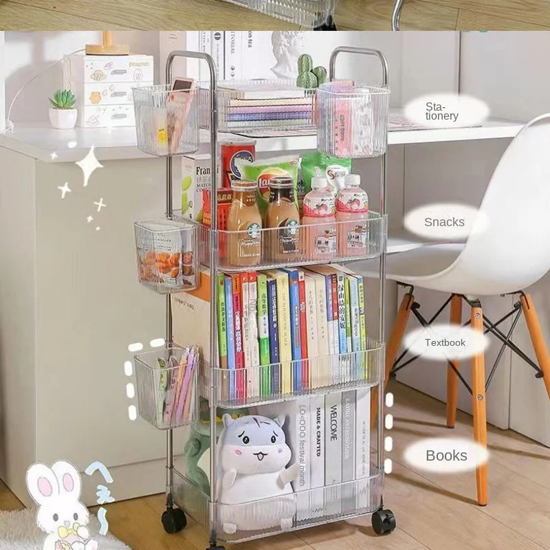 Прозрачный стеллаж для хранения многоэтажный органайзер ванной комнаты