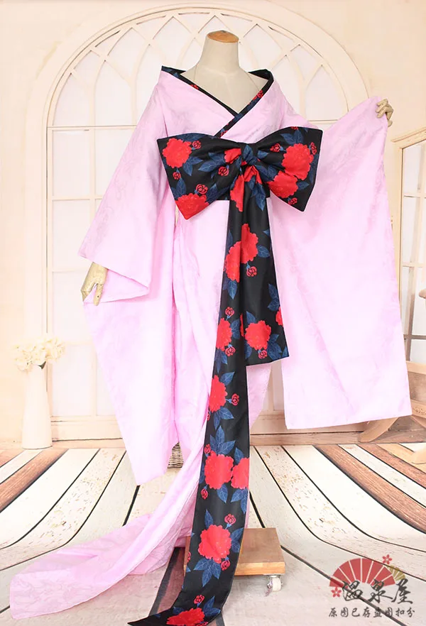 Женское кимоно из аниме ичихара Розовое Кимоно для косплея |