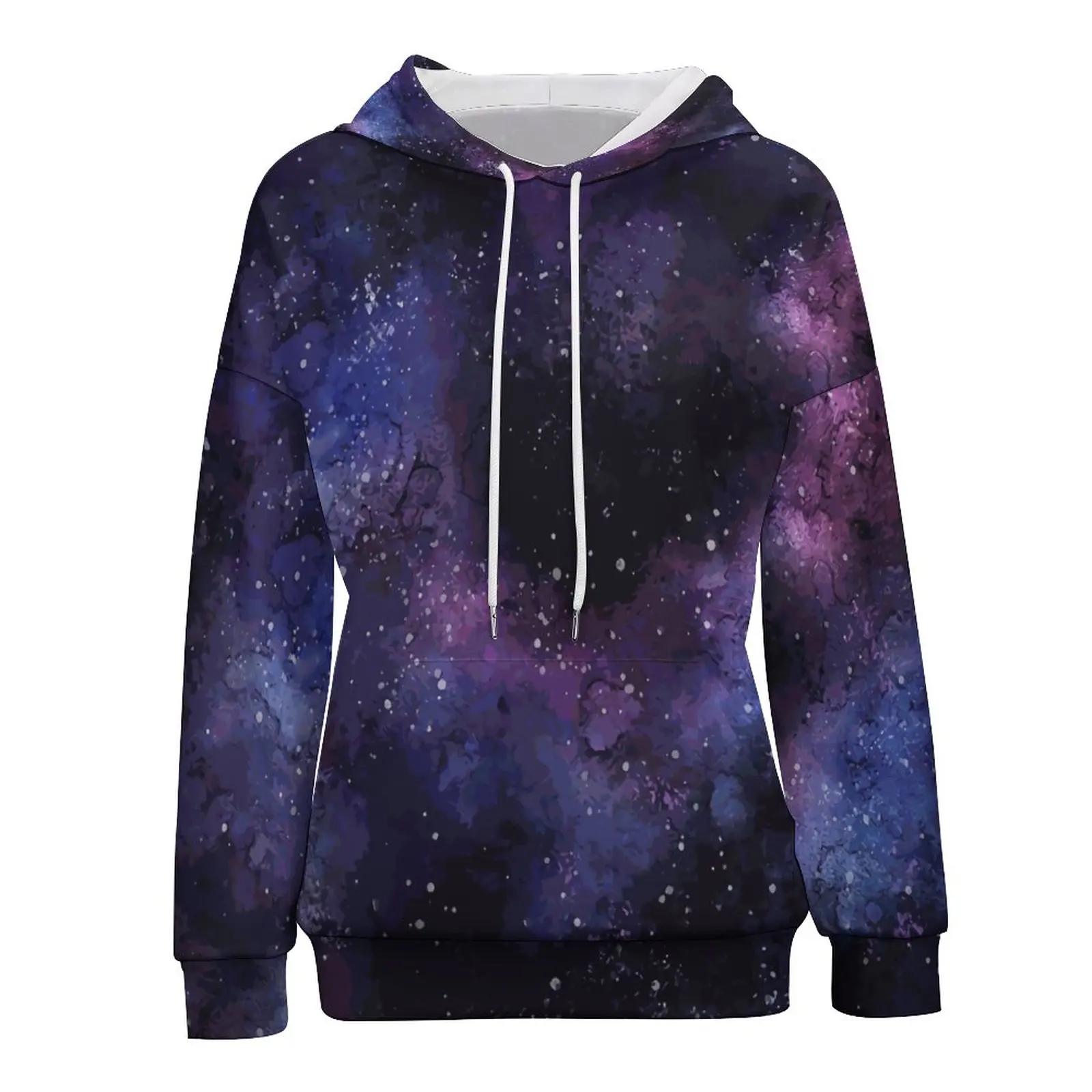 

Galactic Tie Dye Hoodies Long Sleeve Blue And Purple Hip Hop Hoodie Female Streetwear Oversized Sweatshirts Spring Graphic Top