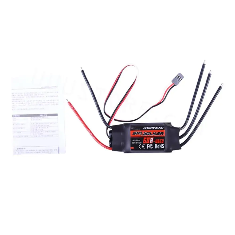Skywalker 60A ESC бесщеточный UBEC 3A 2-6S LIPO для RC FPV квадрокоптера самолет