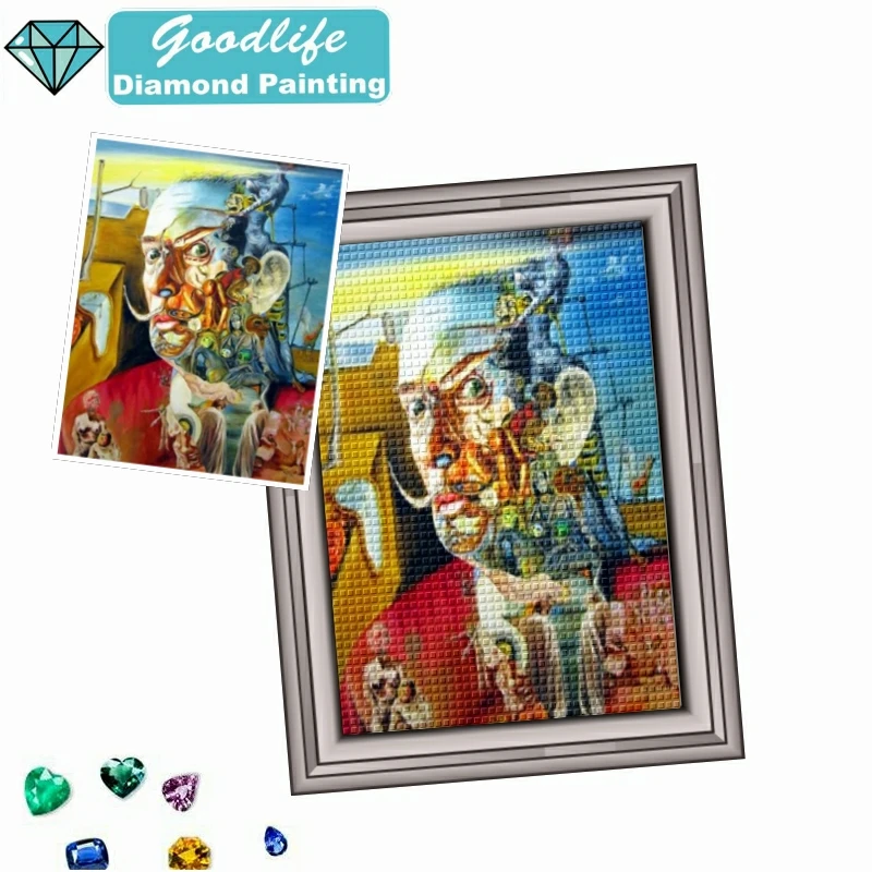5D алмазная живопись сделай сам Сальвадор Дали мозаичная вышивка Набор для