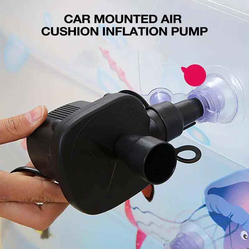 

Car Mounted Air Cushion Inflation Pump Quick Fill Portable Air Pump With 3 Nozzles Universal Inflator Deflator Pump for Couch