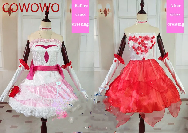 COWOWO Lovelive! Kousaka Honoka/Sonoda Umi Game Transformable Dress Uniform Косплей Костюм Аниме Вечеринка