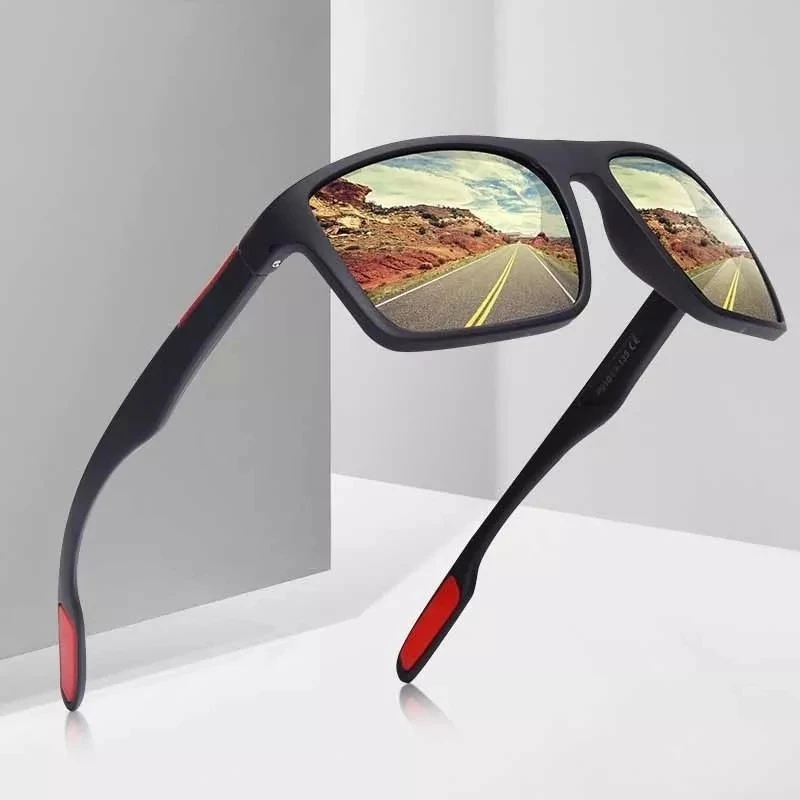 

Ultralight Men Driving Sports Polarized Sunglasses UV400Square Retro Black Eyewear Vintage Outdoor Coating Glasses Gafas De Sol