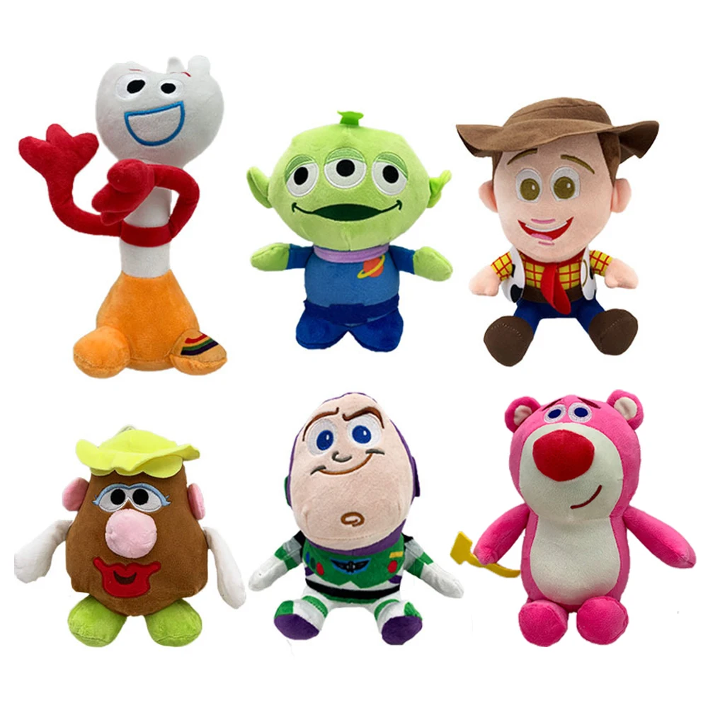 

Disney Story Plush Toy Cartoon Forky Woody Jessie Fokry Alien Buzz Lightyear Potato Head Lotso Partysaurus Rex Stuffed Plush Toy