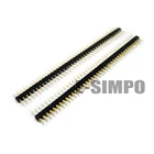 5 шт., золотые штырьковые разъемы с круглым отверстием, 40P, 2,54 мм