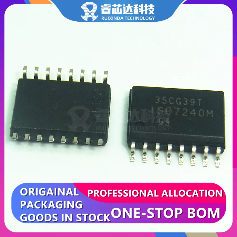 

ISO7240MDWR SOP16 ISO7240M ISO7240MDW ISO7240 General Purpose Digital Isolator 2500Vrms 4 Channel 150Mbps 25kV/µs CMTI 16-SOIC