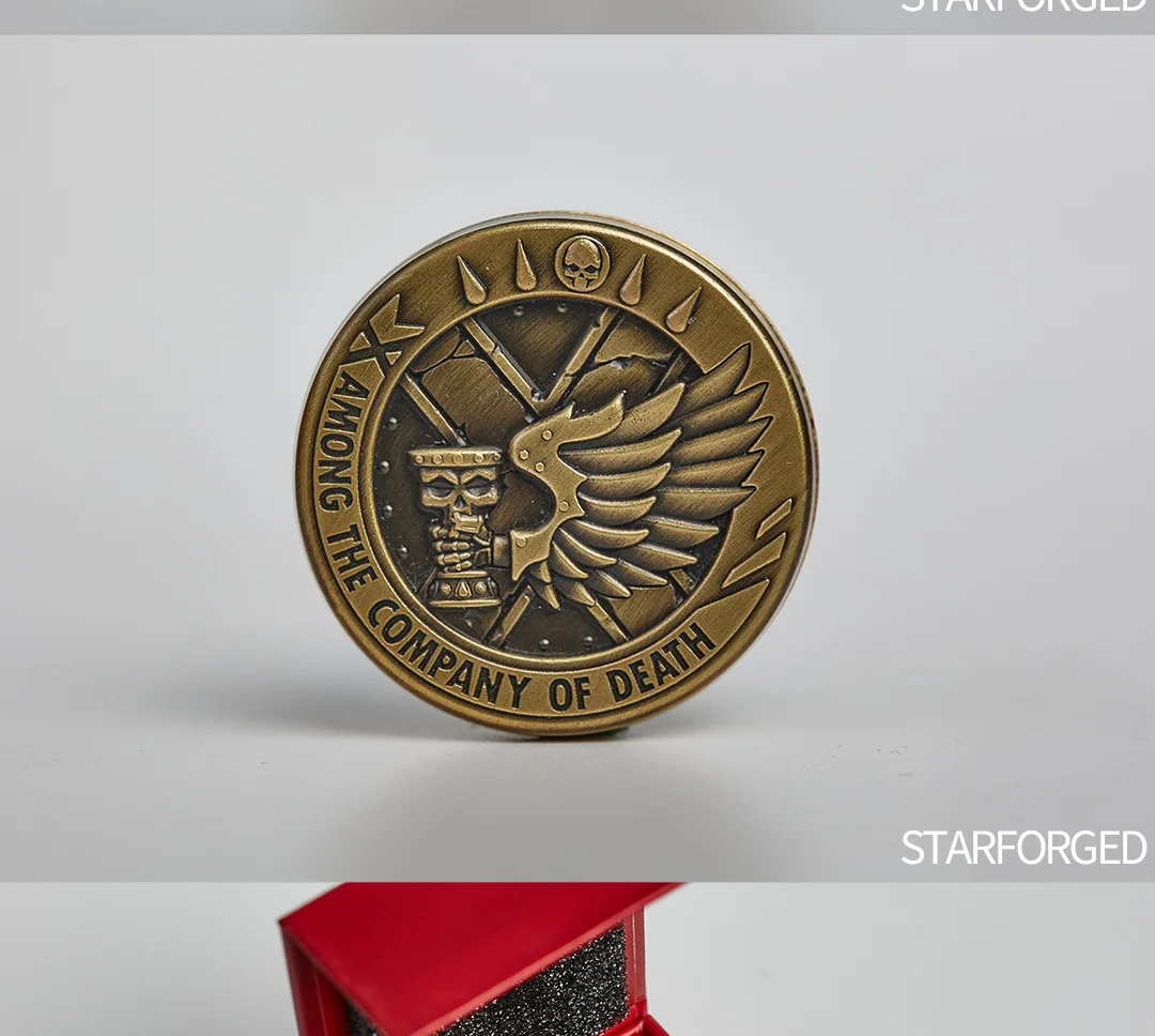 Фото Монета Warhammer 40K Blood Angels Clicking Coin Sanguinius Другие коллекционные монеты Starforged Рождественский подарок №2