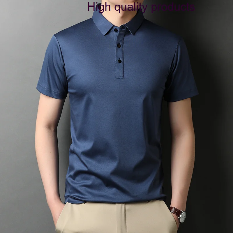

Golf Cotton Men's Polo Shirts High Quality Short Sleeve Solid Color Business Casual Male T-shirts Summer Slim Man Tees 3xl