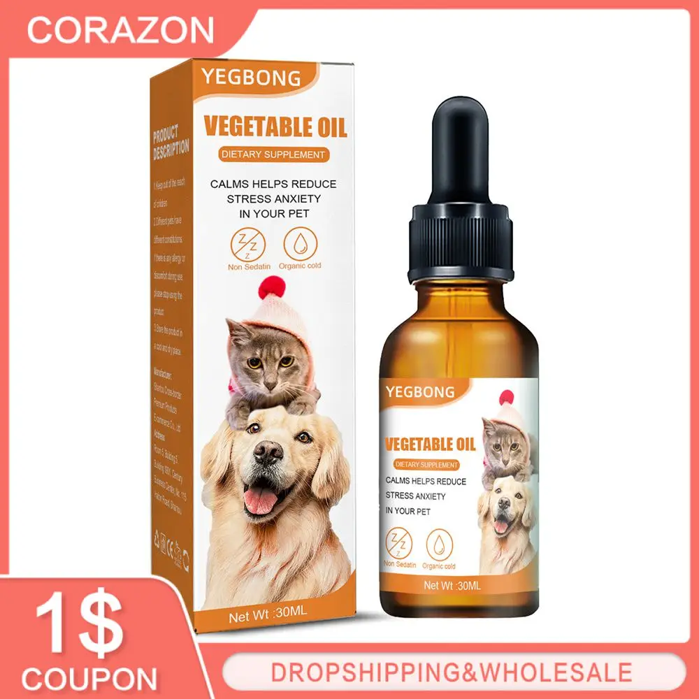 

Pet Food Conditioning Care Solution Safety Natural Organic Skin Health Pet Supplies Pet Anxiety Relief Blend Essential Oil 30ml