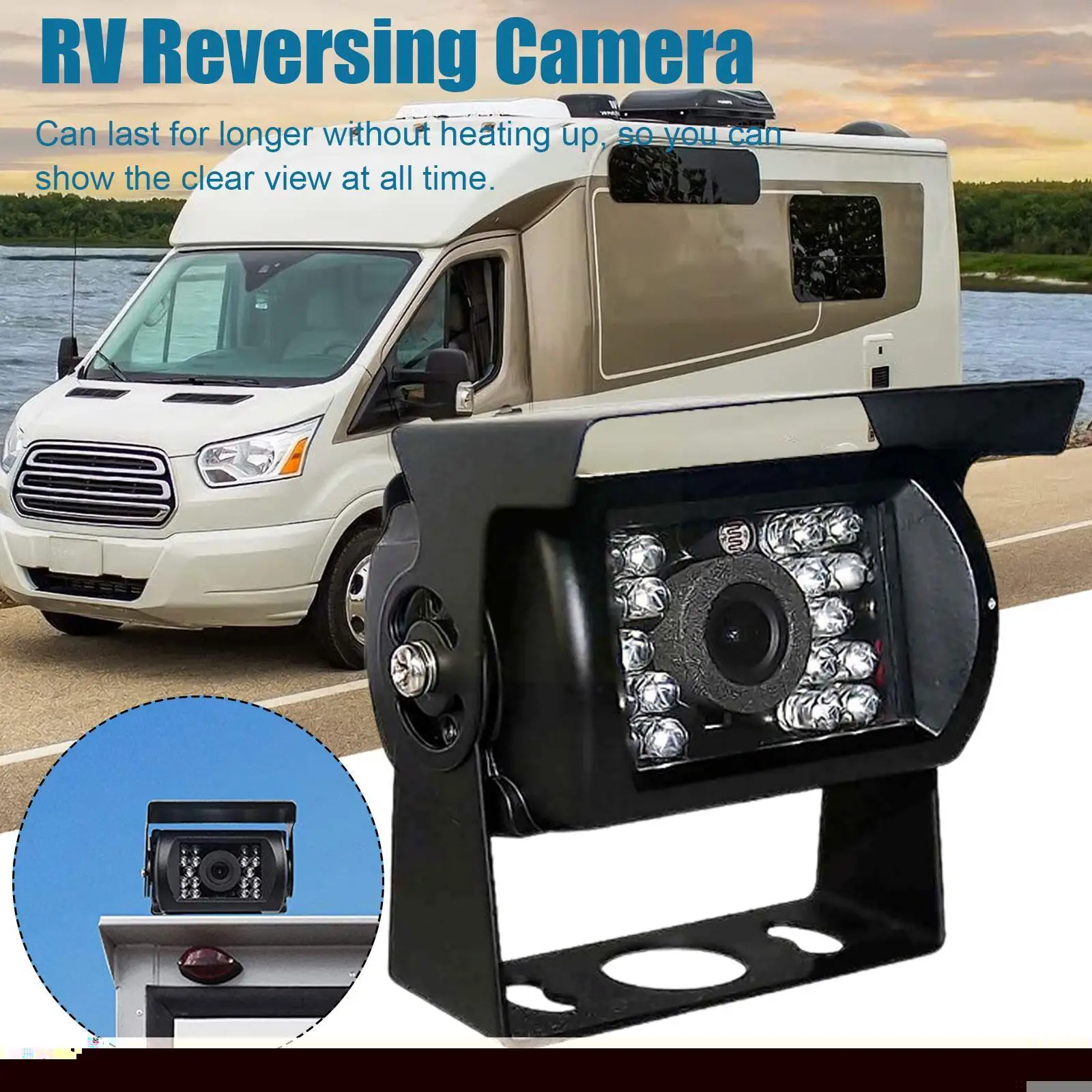 

Waterproof 18 Led Car Rear View Camera Reversing Parking Backup Camera Ir Night For 12v 24v Bus Truck Motorhome Van Y9b1