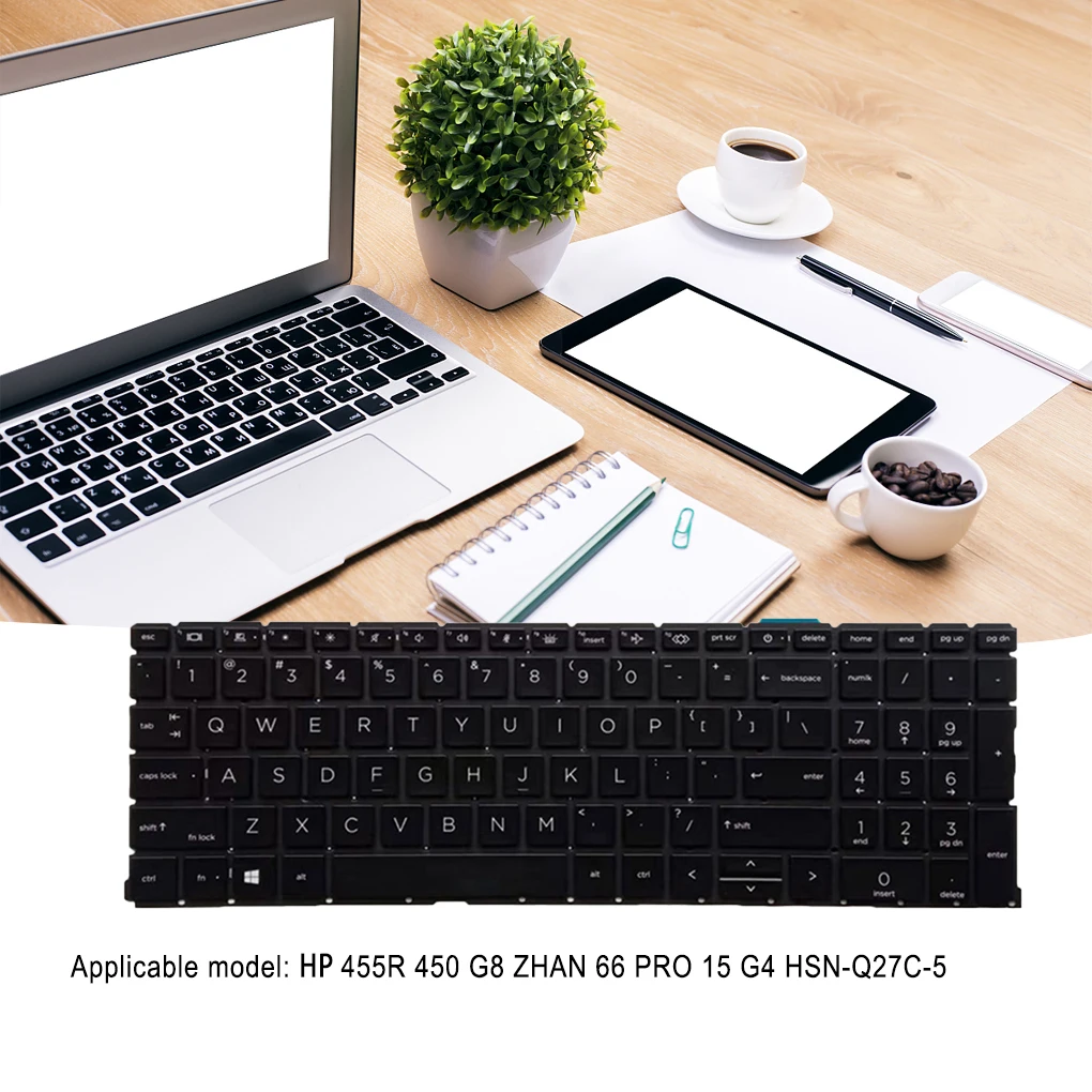 

No Frame Keyboards Plug and Play Fluent Typing Key Board Computer Components Backlight Replacement for HP ProBook 450 G8