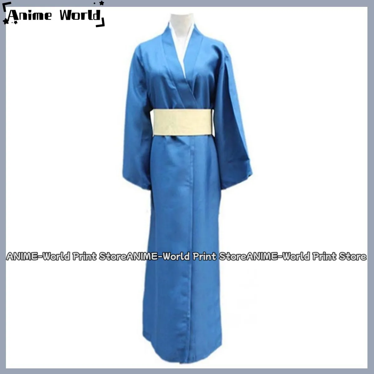 Аниме GINTAMA Katsura Kotarou Косплей Костюм японское синее кимоно плащ для взрослых
