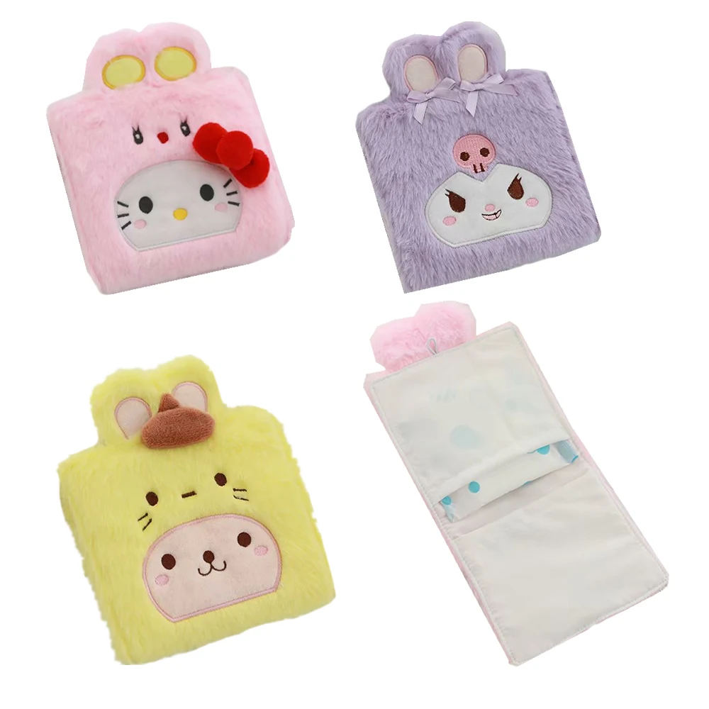 

Kuromi Hellokts My Melody мультфильм аниме плюшевая санитарная салфетка сумка для хранения Kawaii Plushie портативная тетя для путешествий карман для полоте...