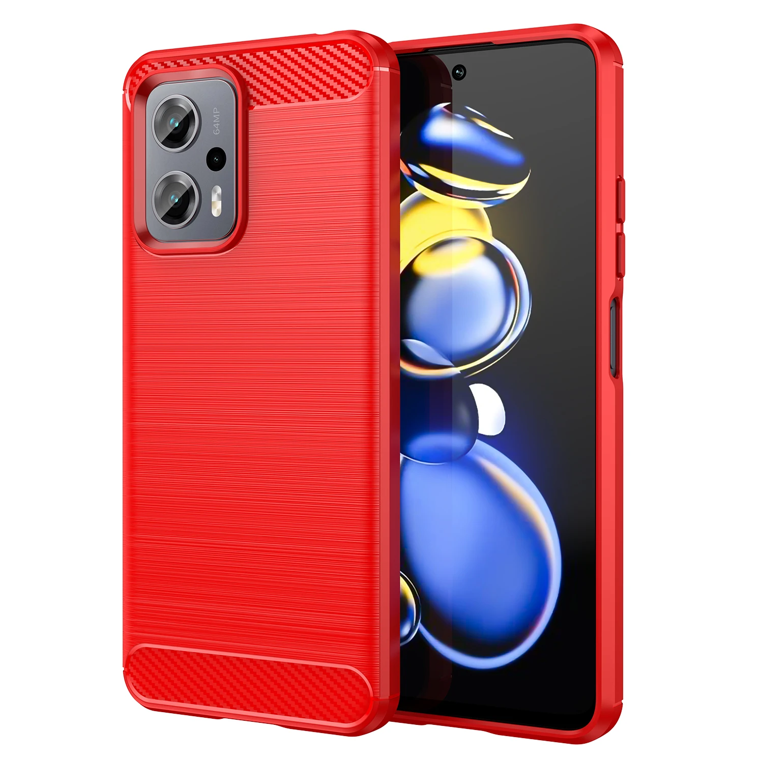

Shockproof Case For Redmi Note 11T Pro 5G Phone Cover Silicone Brushed Cases For redmi note 11t pro plus 5g Carbon Fiber Case
