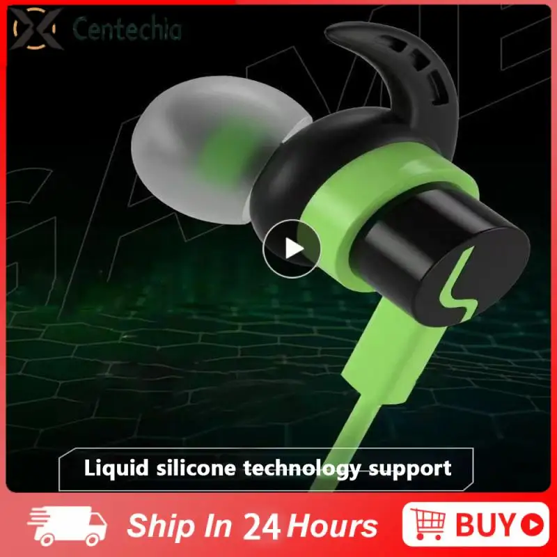 

Wired Headset With Microphone Type-c Flat Plastic Earbuds Sports Headphones King Of Chicken Eating Music Headphones Hifi 3.5mm