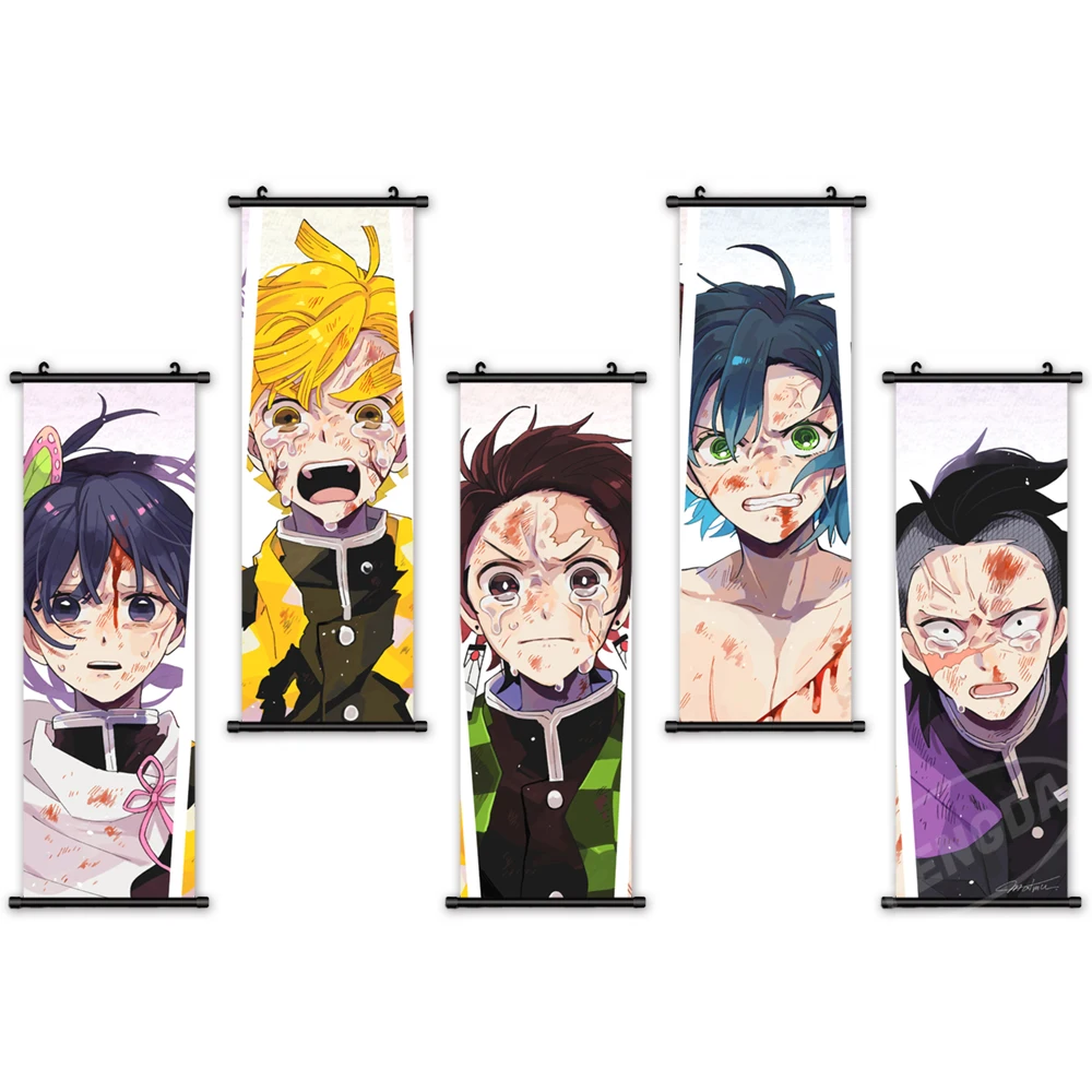 

Canvas Painting Demon Slayer Home Decor Poster Kimetsu No Yaiba Modern Animation Prints Wall Art No Frame Living Room Pictures