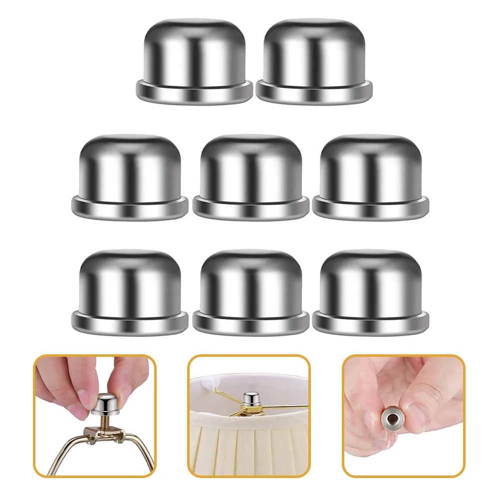 

8pcs Lamp Finial Lamp Shade Harp Top Table Lamp Bracket Light Decorative Caps