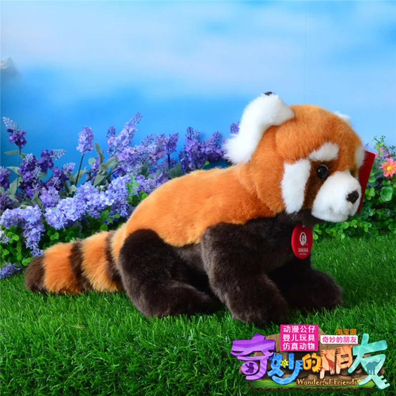 

Милая маленькая кукла-панда, супер милая имитация Красной панды, имитация животного, плюшевая игрушка, модель, подарок для ребенка, подруги на день рождения