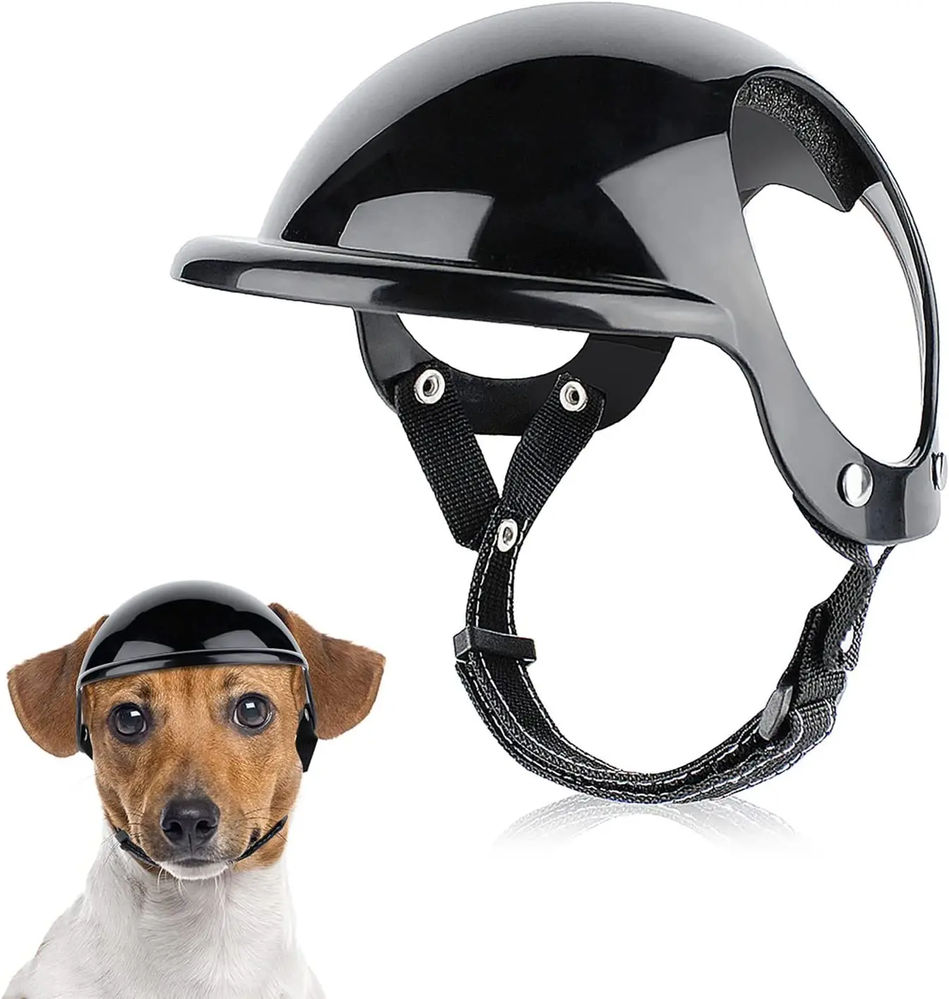 ATUBAN Small Pet Dog Helmet with Ear Hole Motorcycle Dog Helmet Multi-Sport Dog Hard Hat Outdoor Bike Doggy Cap for Dogs and Cat