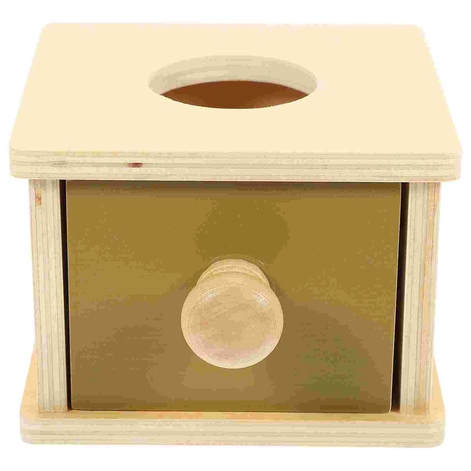 

Box Montessorikidspermanence Woodeneducational Sensory Object Drop Games Imbucare Coordination Eye Hand Motor Material Tools