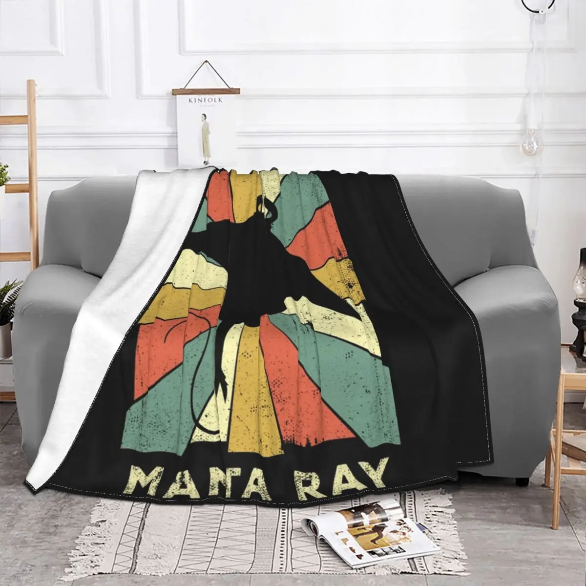 Классическое винтажное одеяло Manta Ray Lover Ocean Stingray плюшевое теплое сверхмягкое