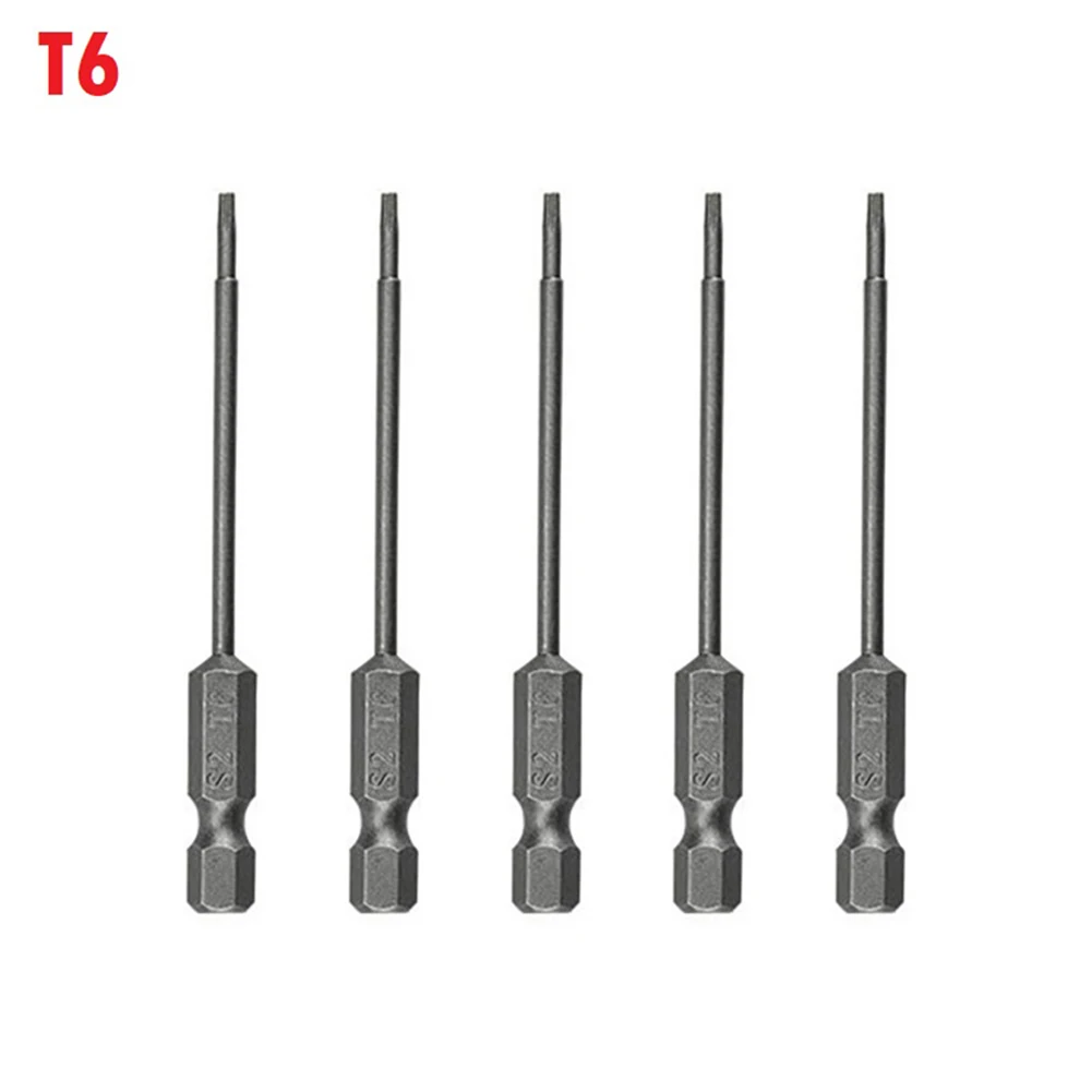 

Durable Screwdriver Bits 60HRC Torx 75mm T9 Alloy Steel Electric Drill Hand Screwdrivers Hex Magnetic Head Solid
