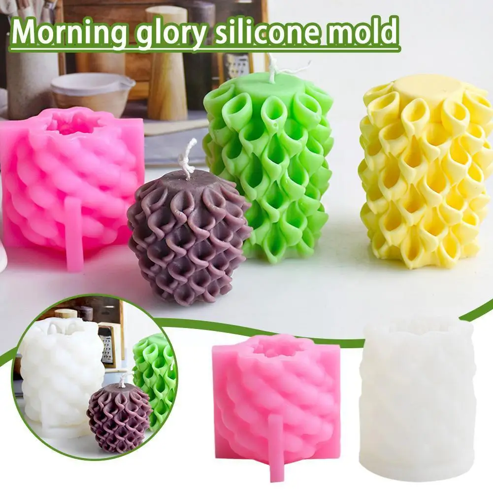 

Abstract Art Geometric Irregular Silicone Candle Mould Beautiful 3d Unique Candles Molds Carved Wavy Candle For Home Decora B9w1