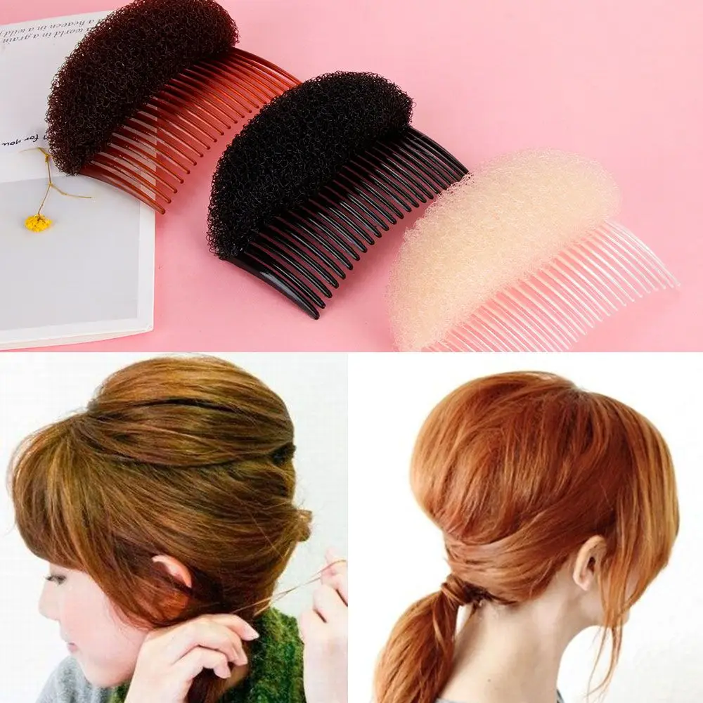 

1PC Women Lady Hair Styling Sponge Clip Stick Bun Maker Braid Tool Fashion Portable Fluffy Modelling Hair Accessories