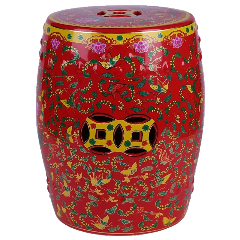 Green Jingdezhen porcelain Garden stool ceramic for dressing table drum chinese stools | Мебель
