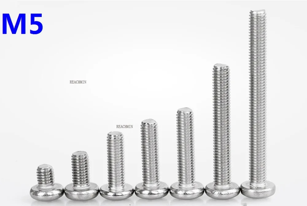 

100PCS M5*18/20/22/25/30/35 Philips cross Round head Screws Fasteners Repair Hardware tools