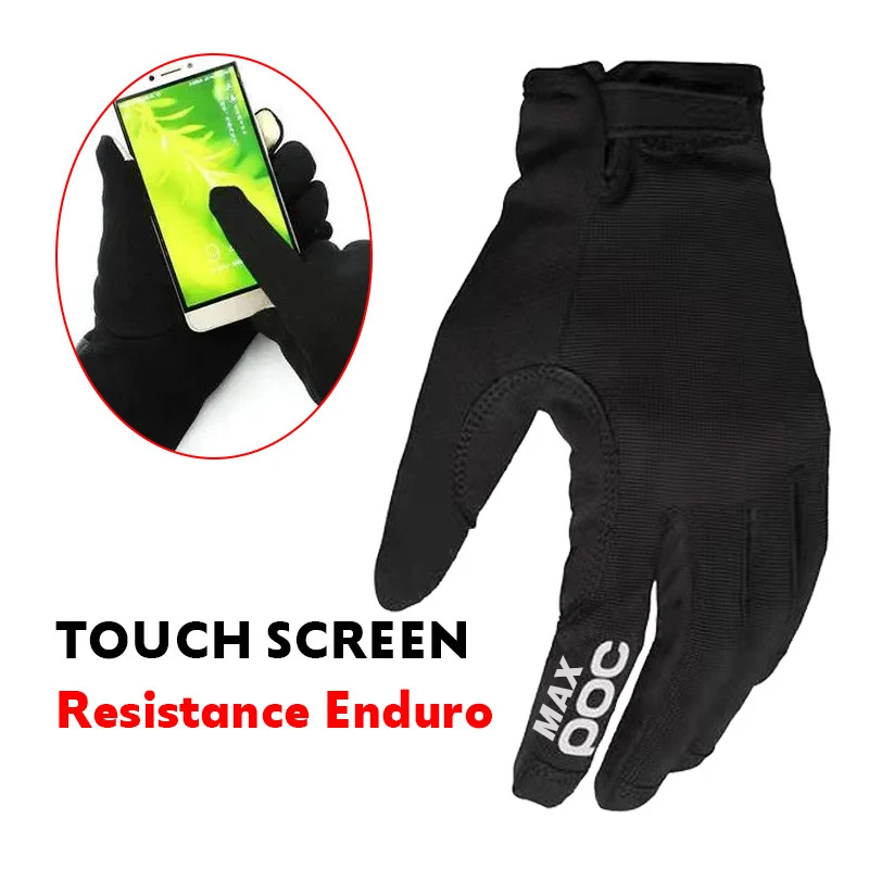 

MAX POC Touch Screen Resistance Enduro Gloves Motorcycle Racing Cycling Glove MTB Bicycle Gloves Breathable Dirt Bike DH Gloves