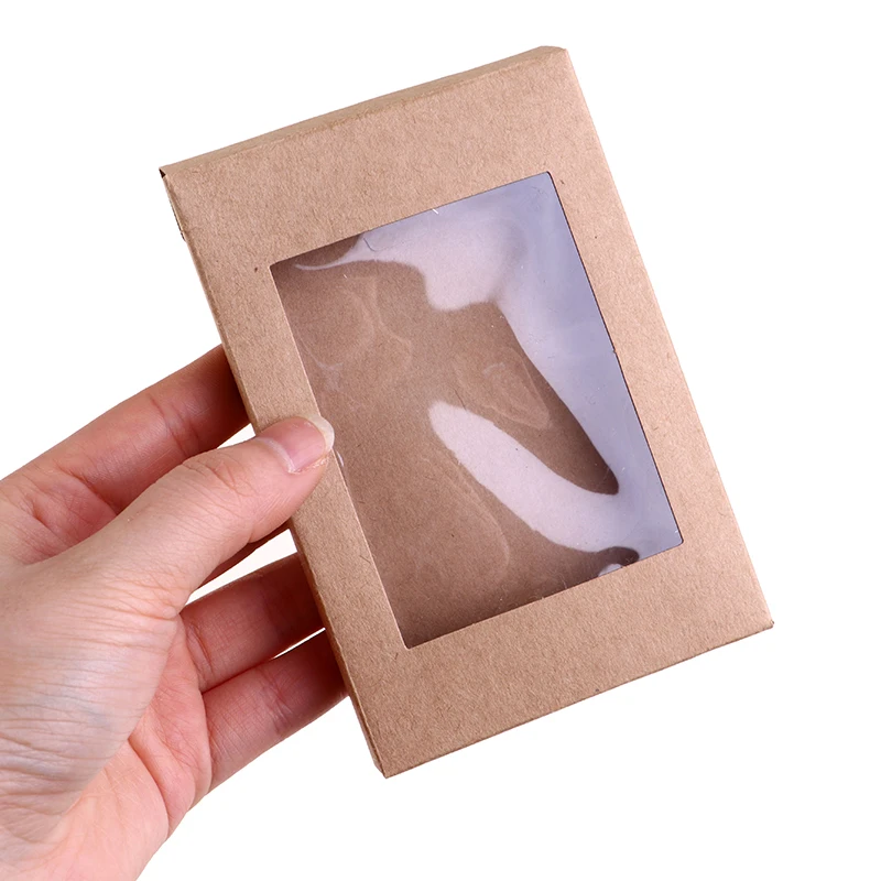 

10 шт./компл. многоцветная бумажная подарочная упаковка и Витрина коробка для свадебной вечеринки коробка для конфет с прозрачным окошком из...