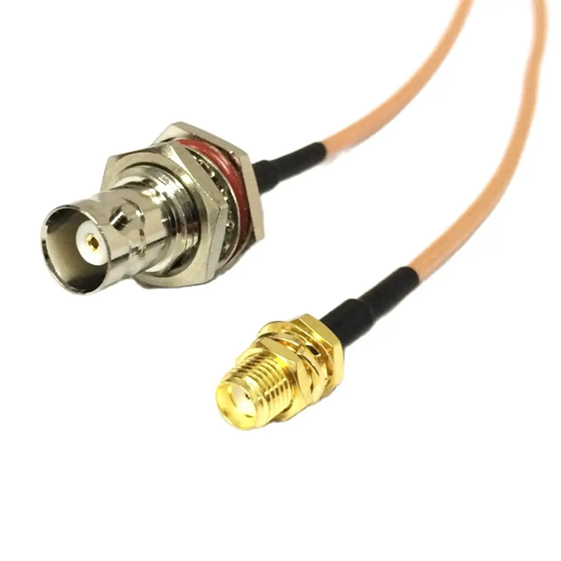 

10pcs Antenna Cable 15cm SMA Female Bulkhead Switch BNC Female Jack Nut Chassis Pigtail Adapter