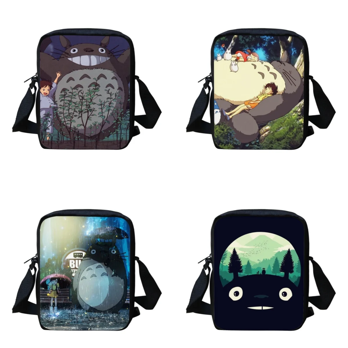 

Милые сумки через плечо с аниме Тоторо, детские школьные ранцы, повседневные Портативные Детские сумки через плечо для школы, маленькие жен...