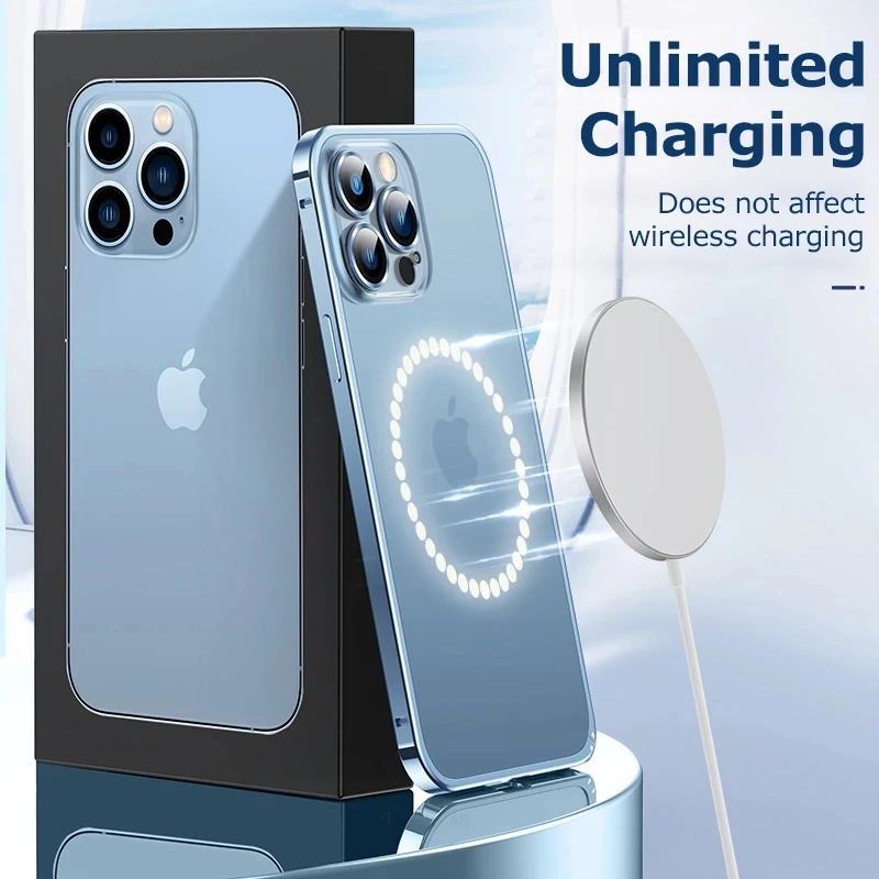 Роскошный Алюминиевый чехол для телефона с полной защитой линз в металлической