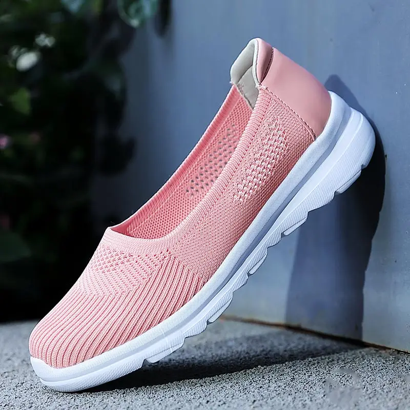 

Plus Size Low Slip-on Running Shoes Knit Socks Women Sneakers Sneakers Women Sports Shoes Pink Sport Shoes for Women GMB-2385