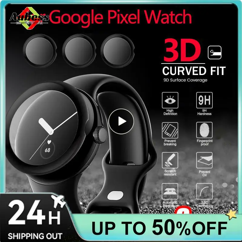 

For Google Pixel Watch Protective Film Anti-fingerprint Touch-sensitive Screen Saver 3d Surface Soft Edges Anti-scratch