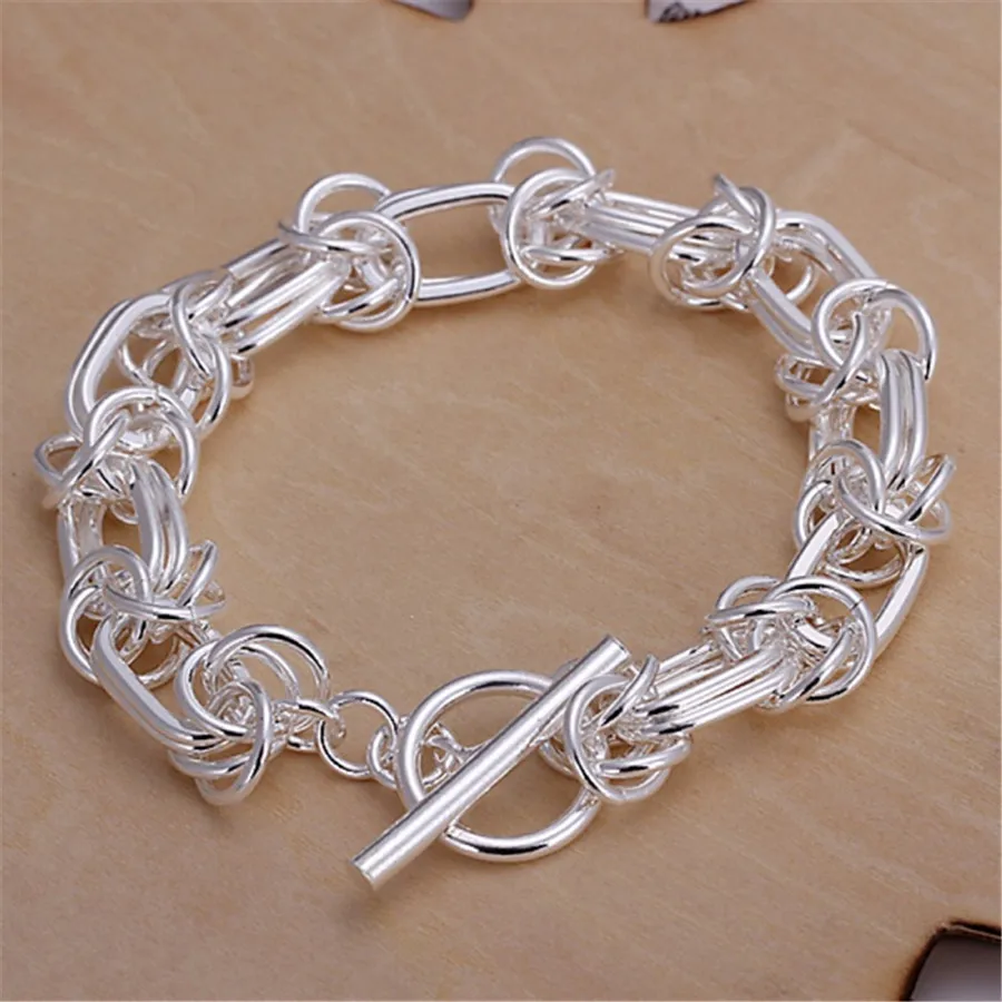 Купи Wholesale hot 925 sterling Silver Dragon style women Men lady noble nice bracelet fashion charm chain jewelry wedding party за 213 рублей в магазине AliExpress