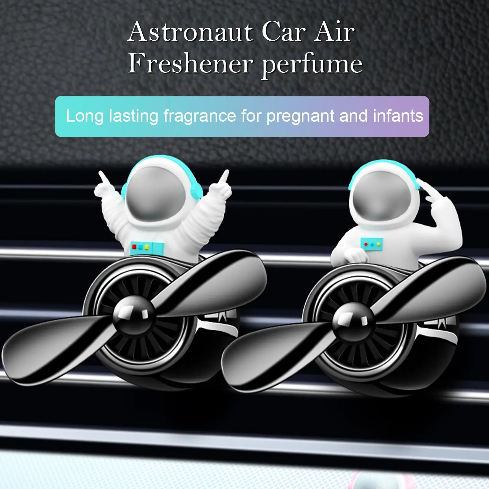 

Car Air Freshener Astronaut Fragrance Auto Accessories Interior Pilot Rotating Propeller Outlet Fragrance Perfume Diffuse
