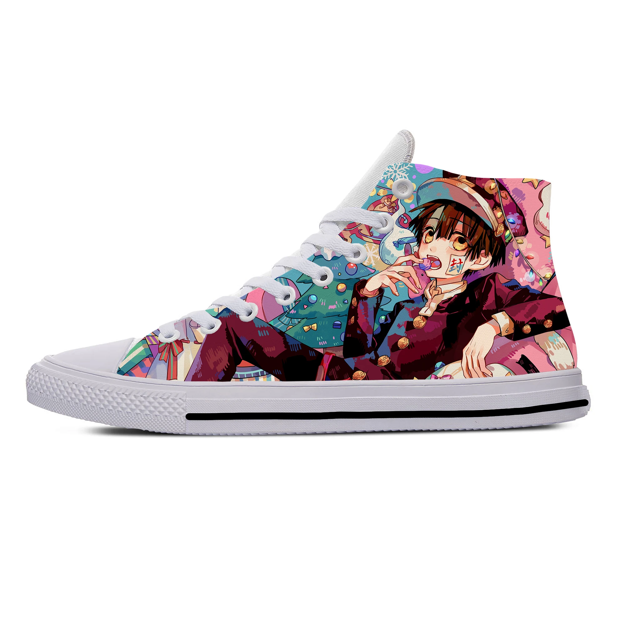 

Anime Manga Cartoon Comic Toilet Bound Hanako Kun Casual Cloth Shoes High Top Lightweight Breathable 3D Print Men Women Sneakers