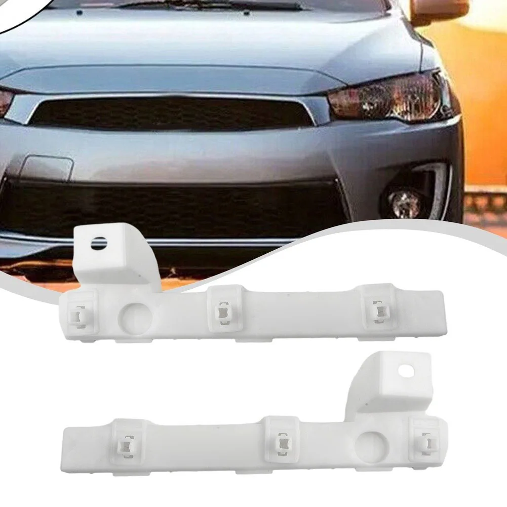 Фото Кронштейн переднего бампера для Mitsubishi Lancer 2008-2017, левая и правая сторона, ABS-пластик, замена 6400A403 6400A404, белый цвет, комплект из двух штук №2
