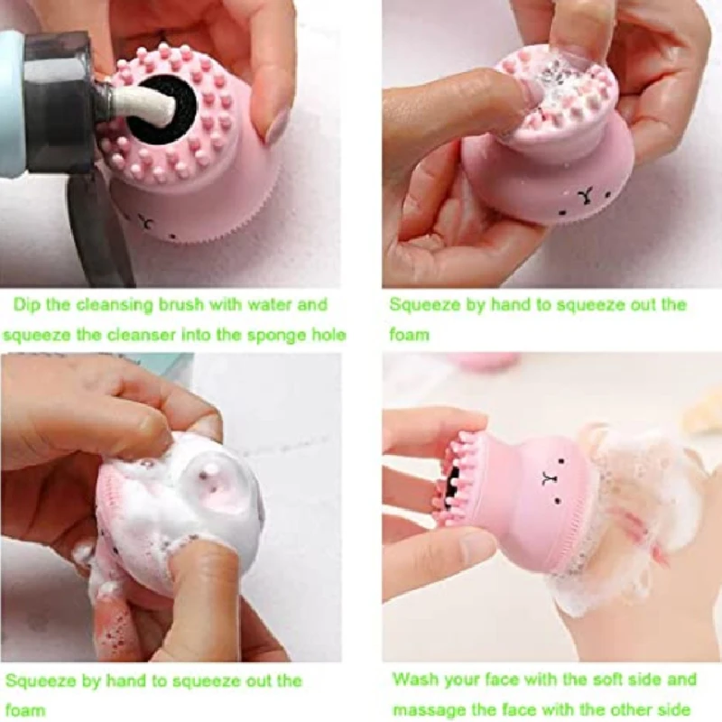 Ручная силиконовая щетка для чистки лица