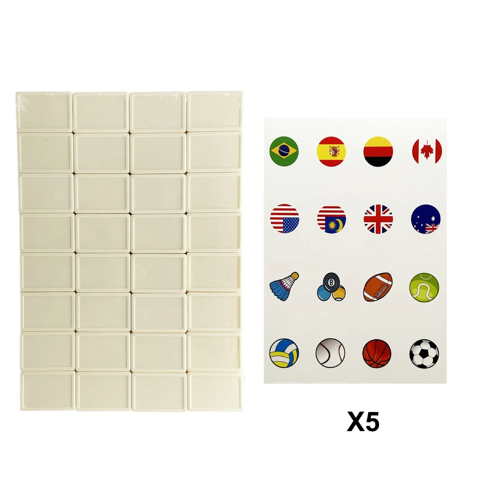 Tiktok Primal Sea Mahjong Tile Game Block Set 65 Предметов С Рисунком Флага Веселая Искусственная Игра