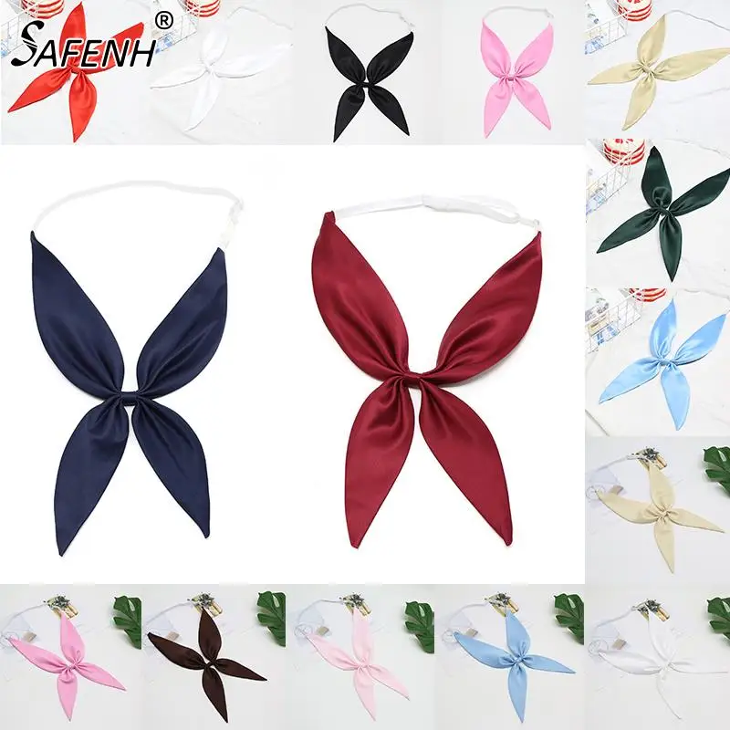 

Японский Школьный Галстук-бабочка JK для девочек галстук-бабочка однотонные Школьные Аксессуары Цветочные Галстуки