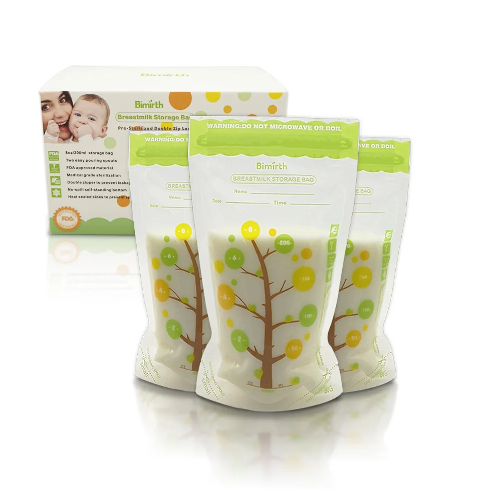 

112pcs/235ml Baby Breast Milk Storage Bags Leak Proof Sterilized Baby Food Safe Breast Milk Freezer Storage Bag For Baby Feeding