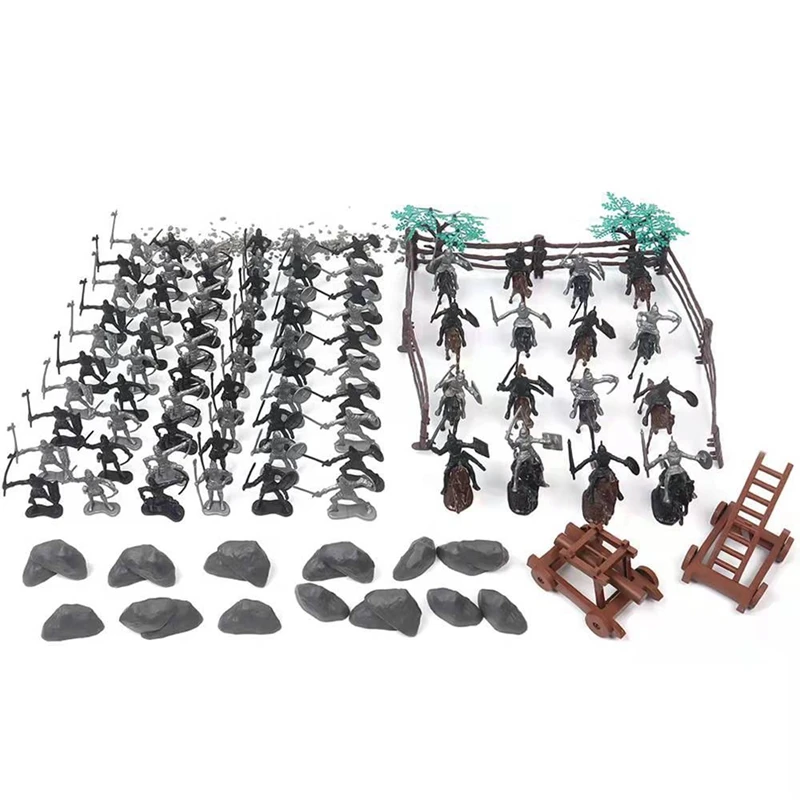 

136PCS Medieval Knights Warriors Soldiers Model Toy Soldier Model Toy for Boys Children Kids